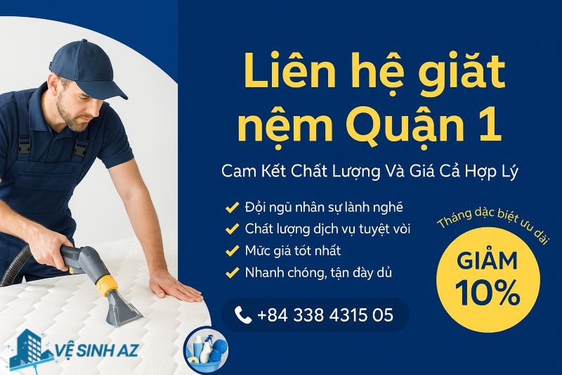 Liên hệ dịch vụ giặt nệm Quận 1 để được hỗ trợ tư vấn Liên hệ dịch vụ giặt nệm Quận 1 để được hỗ trợ tư vấn