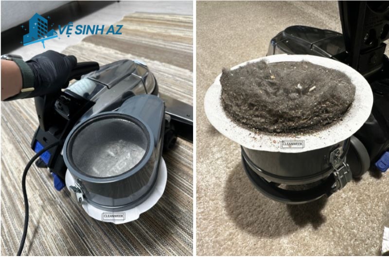 Sau khi hút bụi thảm Sau khi hút bụi thảm